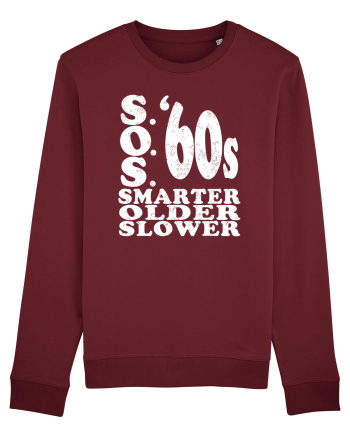 S.O.S. Slower Older Smarter '60s Burgundy