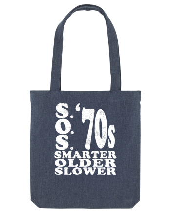 S.O.S. Slower Older Smarter '70s Midnight Blue