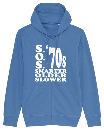 S.O.S. Slower Older Smarter '70s Bright Blue