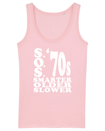 S.O.S. Slower Older Smarter '70s Cotton Pink
