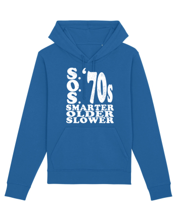 S.O.S. Slower Older Smarter '70s Royal Blue