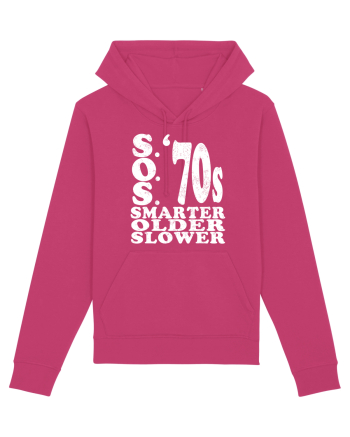 S.O.S. Slower Older Smarter '70s Raspberry