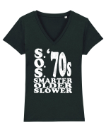 S.O.S. Slower Older Smarter '70s Tricou mânecă scurtă guler V Damă Evoker