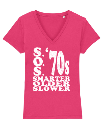 S.O.S. Slower Older Smarter '70s Raspberry