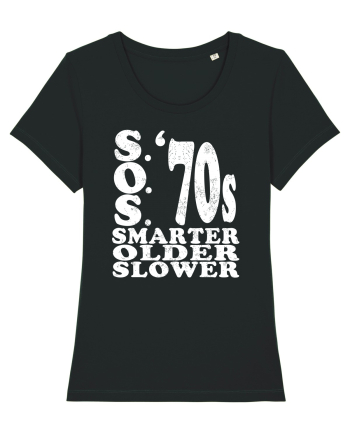 S.O.S. Slower Older Smarter '70s Black