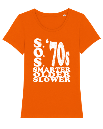 S.O.S. Slower Older Smarter '70s Bright Orange