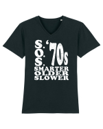 S.O.S. Slower Older Smarter '70s Tricou mânecă scurtă guler V Bărbat Presenter