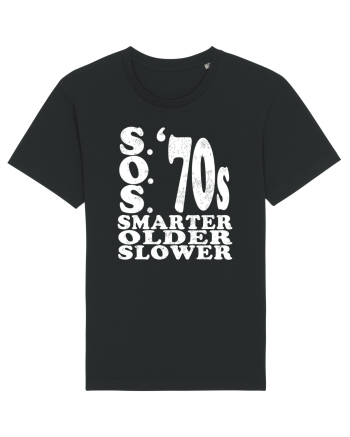 S.O.S. Slower Older Smarter '70s Black