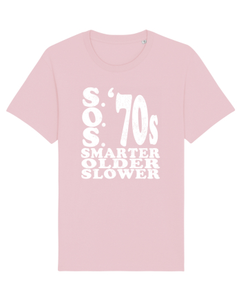S.O.S. Slower Older Smarter '70s Cotton Pink