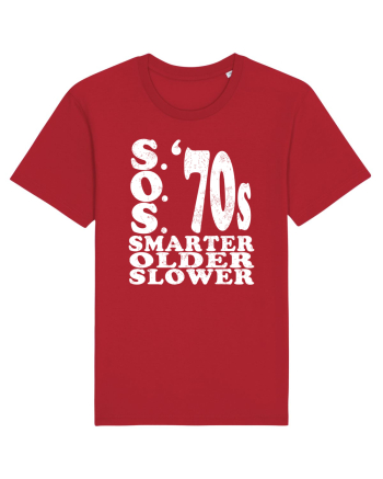 S.O.S. Slower Older Smarter '70s Red