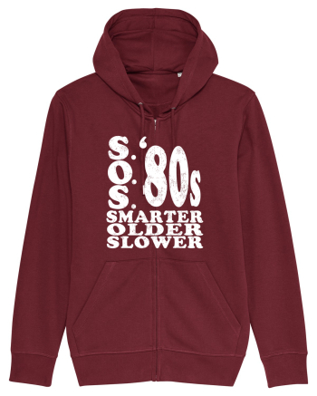 S.O.S. Slower Older Smarter '80s Burgundy