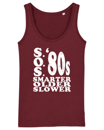S.O.S. Slower Older Smarter '80s Burgundy