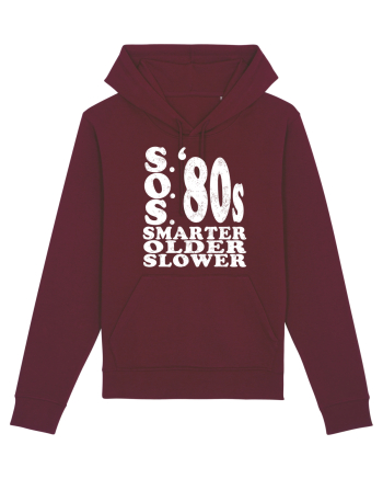 S.O.S. Slower Older Smarter '80s Burgundy