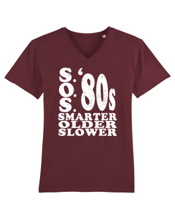 S.O.S. Slower Older Smarter '80s Burgundy