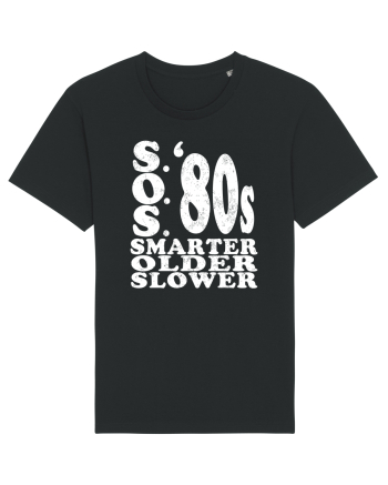 S.O.S. Slower Older Smarter '80s Black