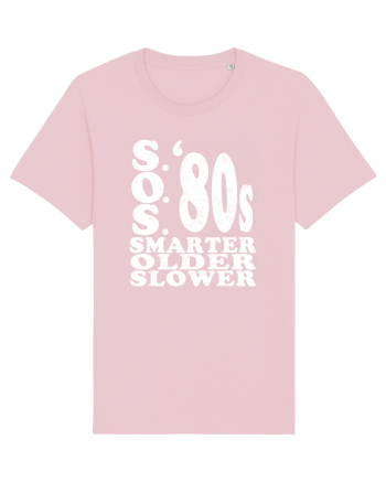 S.O.S. Slower Older Smarter '80s Cotton Pink