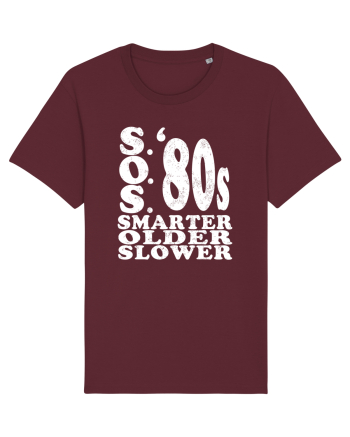 S.O.S. Slower Older Smarter '80s Burgundy