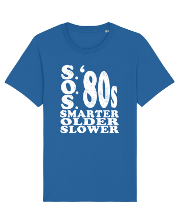 S.O.S. Slower Older Smarter '80s Royal Blue