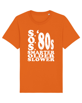 S.O.S. Slower Older Smarter '80s Bright Orange