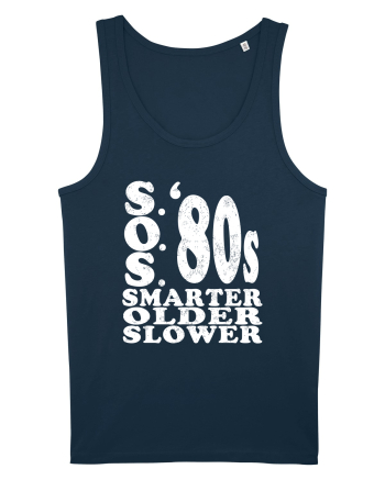S.O.S. Slower Older Smarter '80s Navy