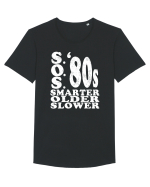 S.O.S. Slower Older Smarter '80s Tricou mânecă scurtă guler larg Bărbat Skater