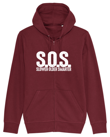 S.O.S. Slower Older Smarter Burgundy