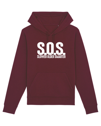 S.O.S. Slower Older Smarter Burgundy