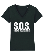 S.O.S. Slower Older Smarter Tricou mânecă scurtă guler V Damă Evoker