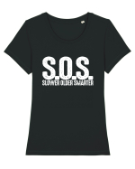 S.O.S. Slower Older Smarter Tricou mânecă scurtă guler larg fitted Damă Expresser