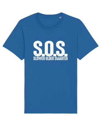 S.O.S. Slower Older Smarter Royal Blue