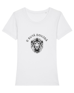 Douajda Lei Tricou mânecă scurtă guler larg fitted Damă Expresser