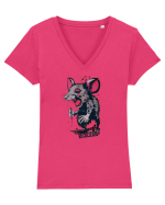 crazy rat Tricou mânecă scurtă guler V Damă Evoker