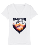 pentru pasionații de drumeții - Adventure awaits for you Tricou mânecă scurtă guler V Damă Evoker