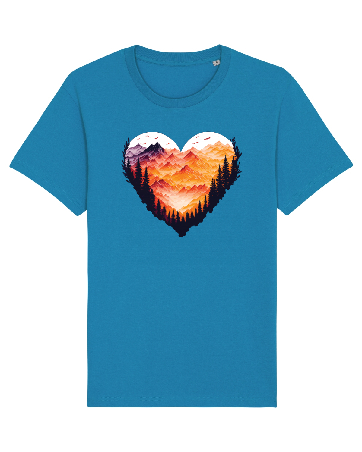Tricou mânecă scurtă Unisex Rocker Azur