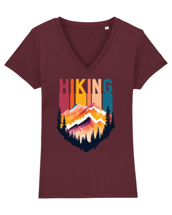 pentru pasionații de drumeții - Hiking emblem Burgundy