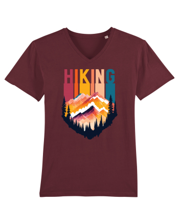 pentru pasionații de drumeții - Hiking emblem Burgundy