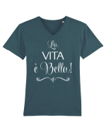Viața e frumoasă Tricou mânecă scurtă guler V Bărbat Presenter