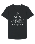 Viața e frumoasă Tricou mânecă scurtă guler larg Bărbat Skater
