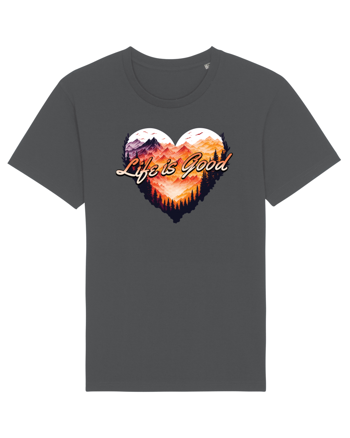 Tricou mânecă scurtă Unisex Rocker Anthracite