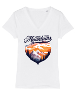 pentru pasionații de drumeții - Love the mountains Tricou mânecă scurtă guler V Damă Evoker