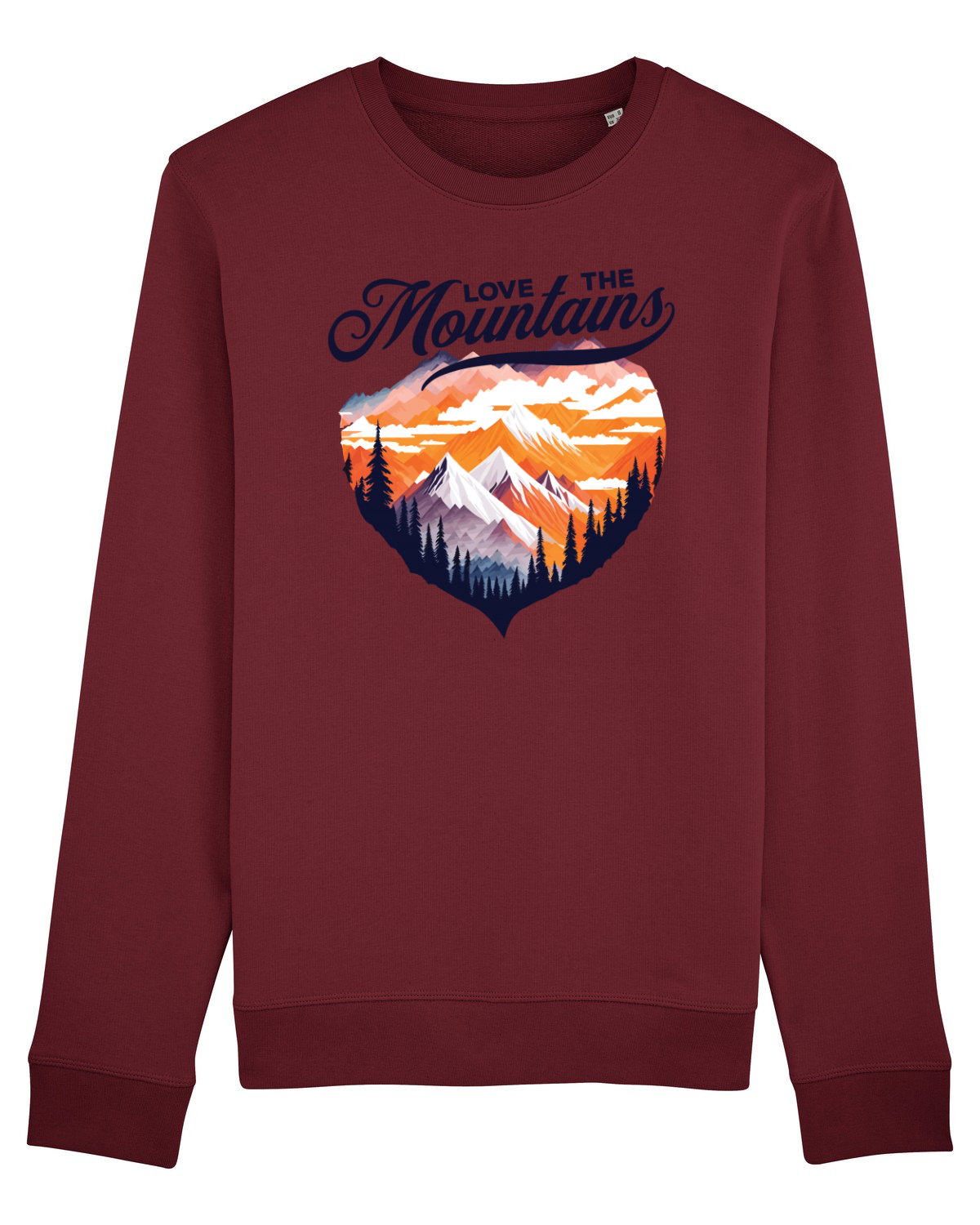 Bluză mânecă lungă Unisex Rise Burgundy