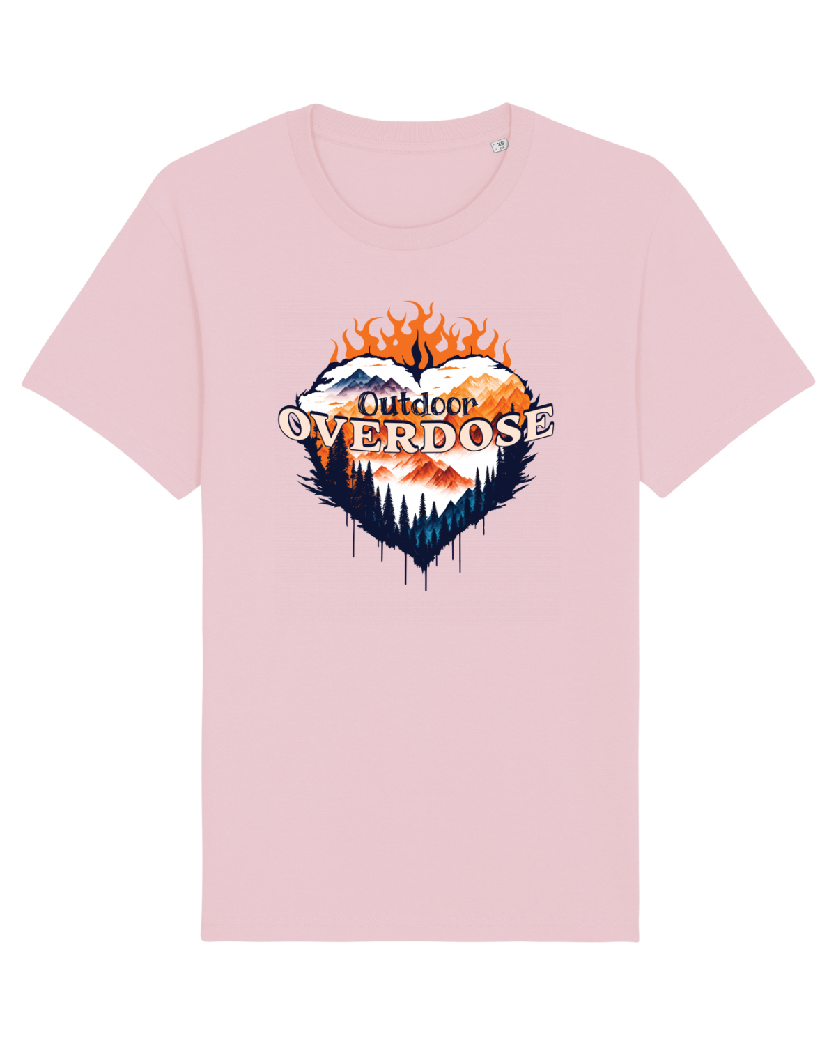 Tricou mânecă scurtă Unisex Rocker Cotton Pink