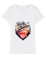 pentru pasionații de drumeții - Rocky Mountains and co Tricou mânecă scurtă guler V Damă Evoker