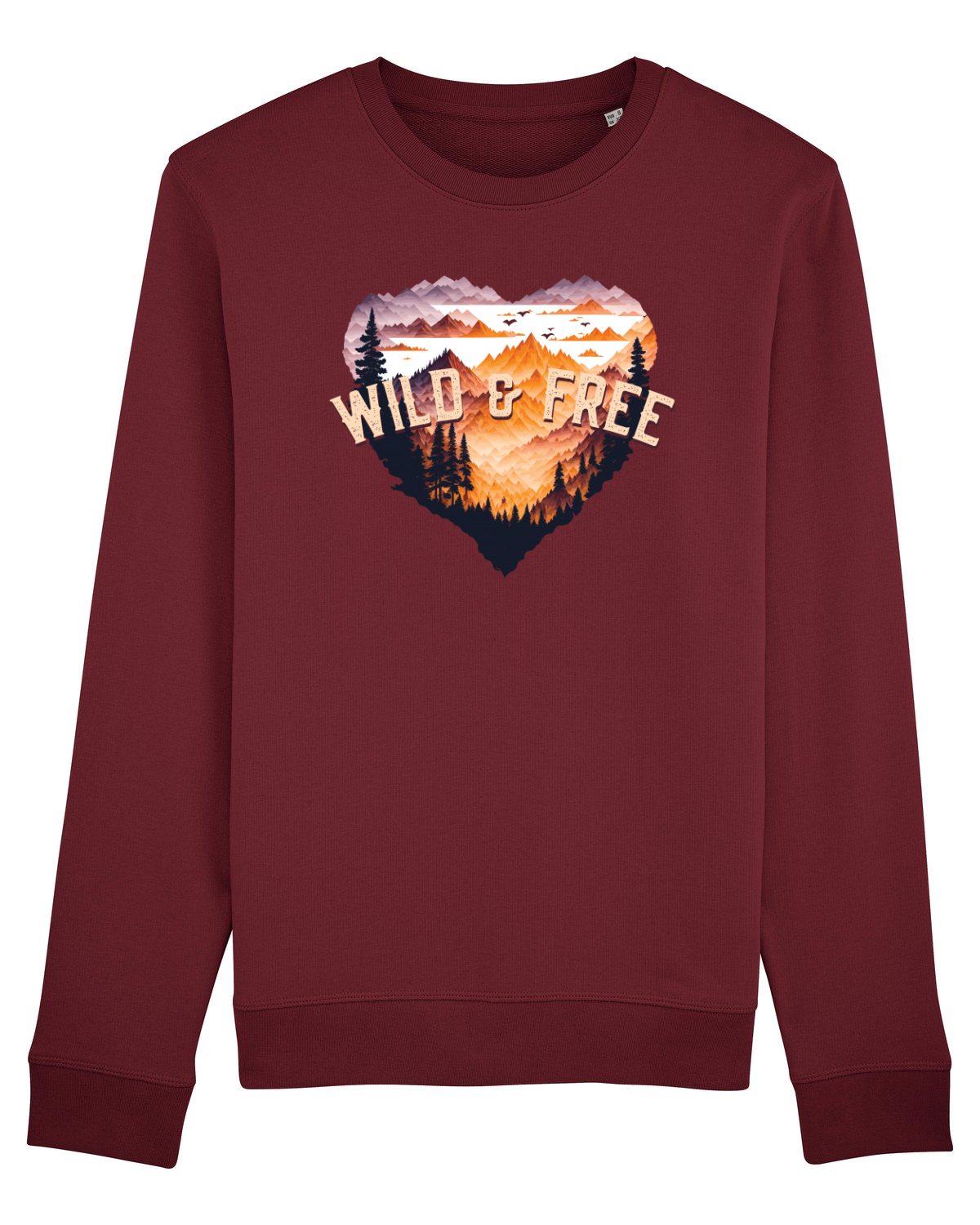 Bluză mânecă lungă Unisex Rise Burgundy