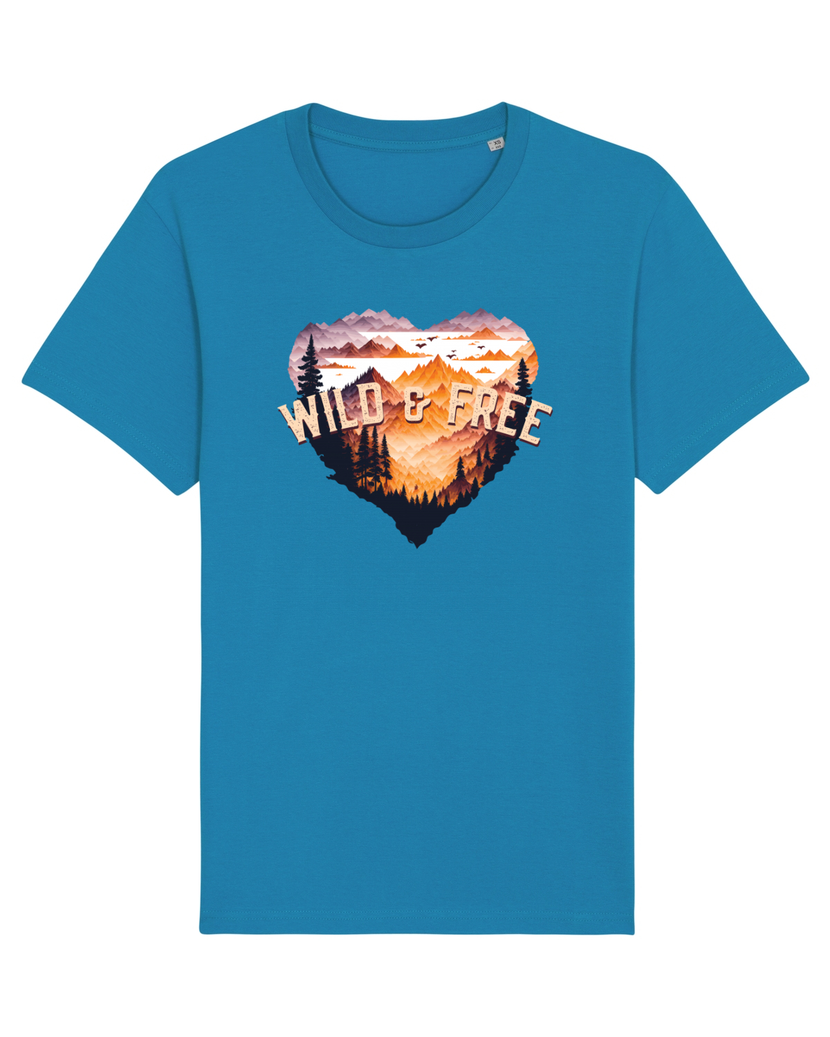 Tricou mânecă scurtă Unisex Rocker Azur