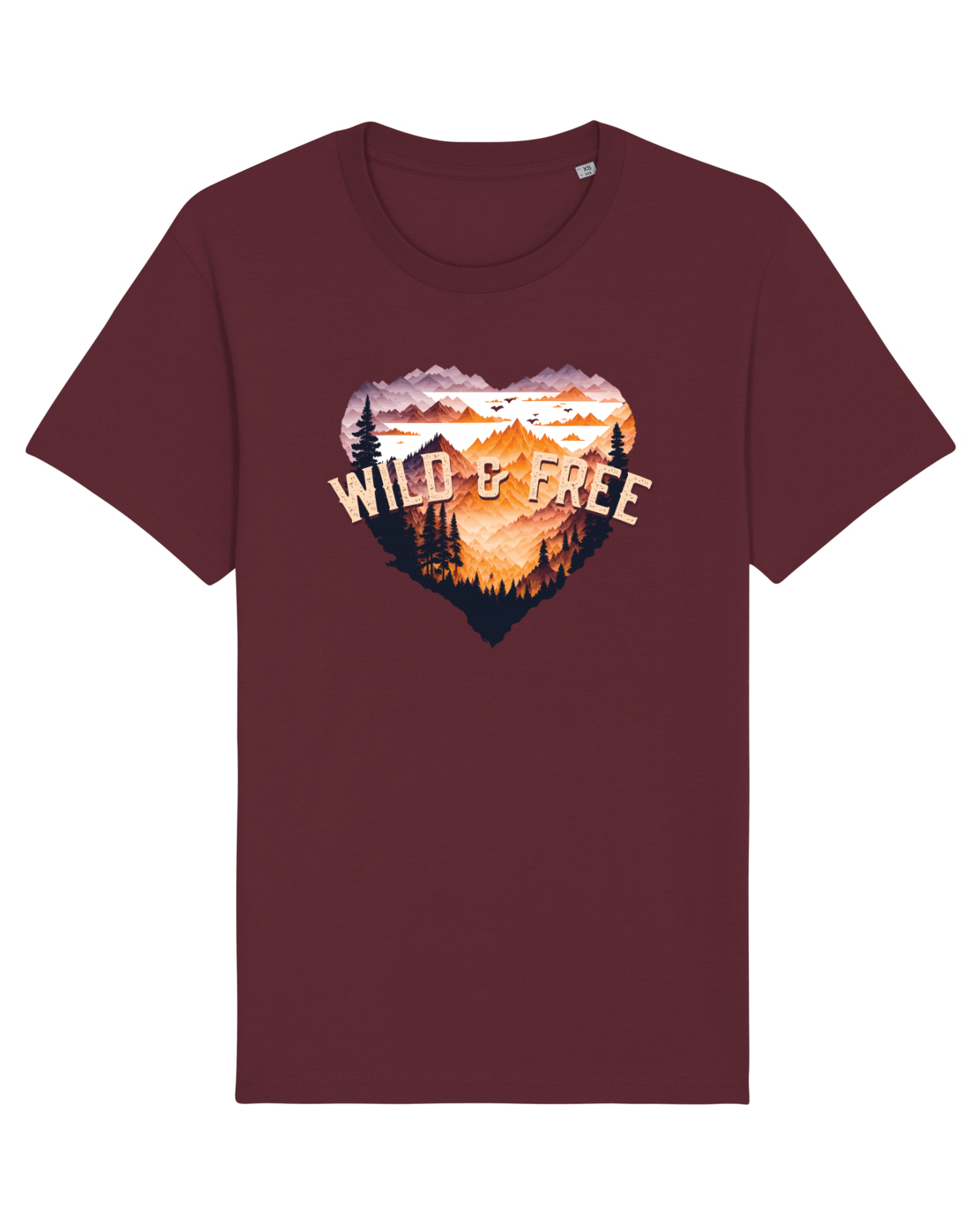 Tricou mânecă scurtă Unisex Rocker Burgundy