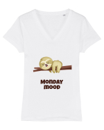 Monday mood Tricou mânecă scurtă guler V Damă Evoker