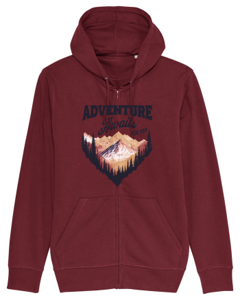 in stil grunge - Adventure awaits for you Burgundy