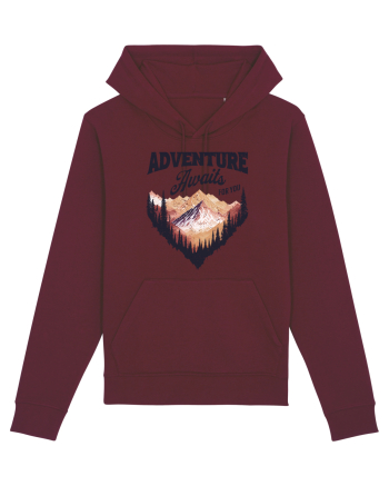 in stil grunge - Adventure awaits for you Burgundy