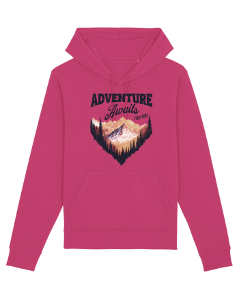 in stil grunge - Adventure awaits for you Raspberry